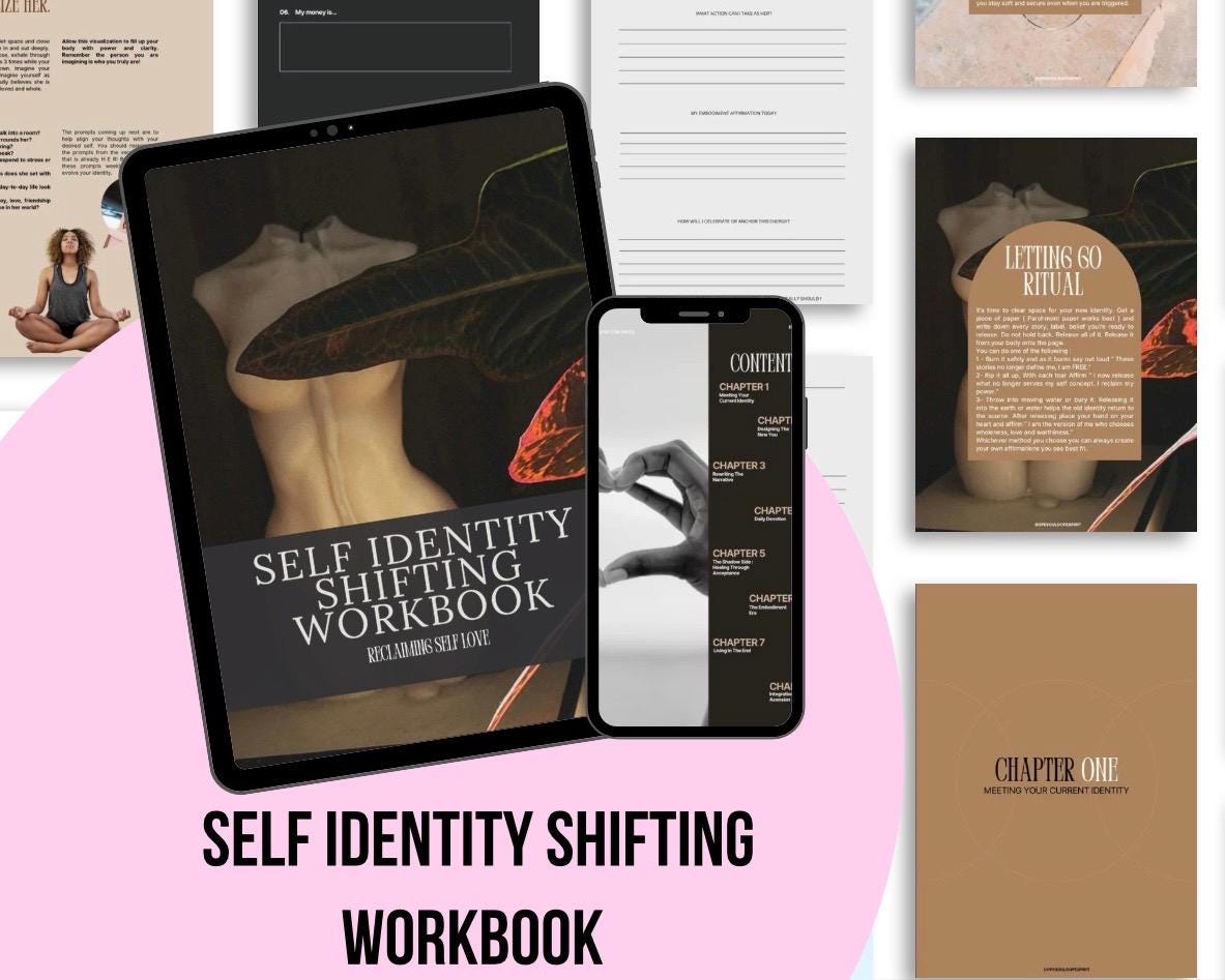 Self Identity Shifting Workbook for Women, Reclaim Self Love, Confidence & Worth, Law of Assumption Journal, Self Concept PDF Guide