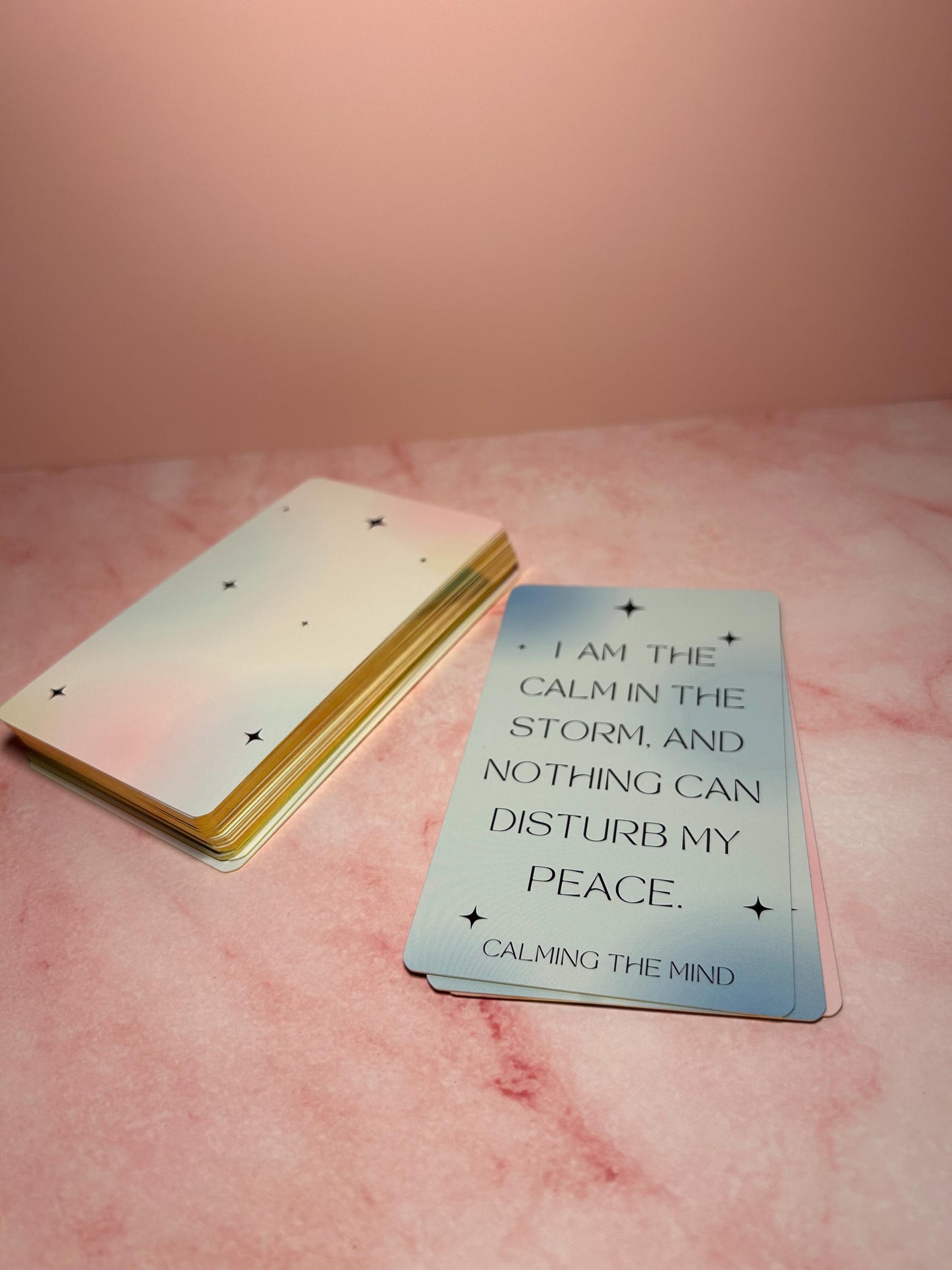 Inner Peace Affirmation Cards Deck, 38 Positive Mindfulness Cards for Anxiety Relief, Self Care & Mental Wellness, Spiritual Gift