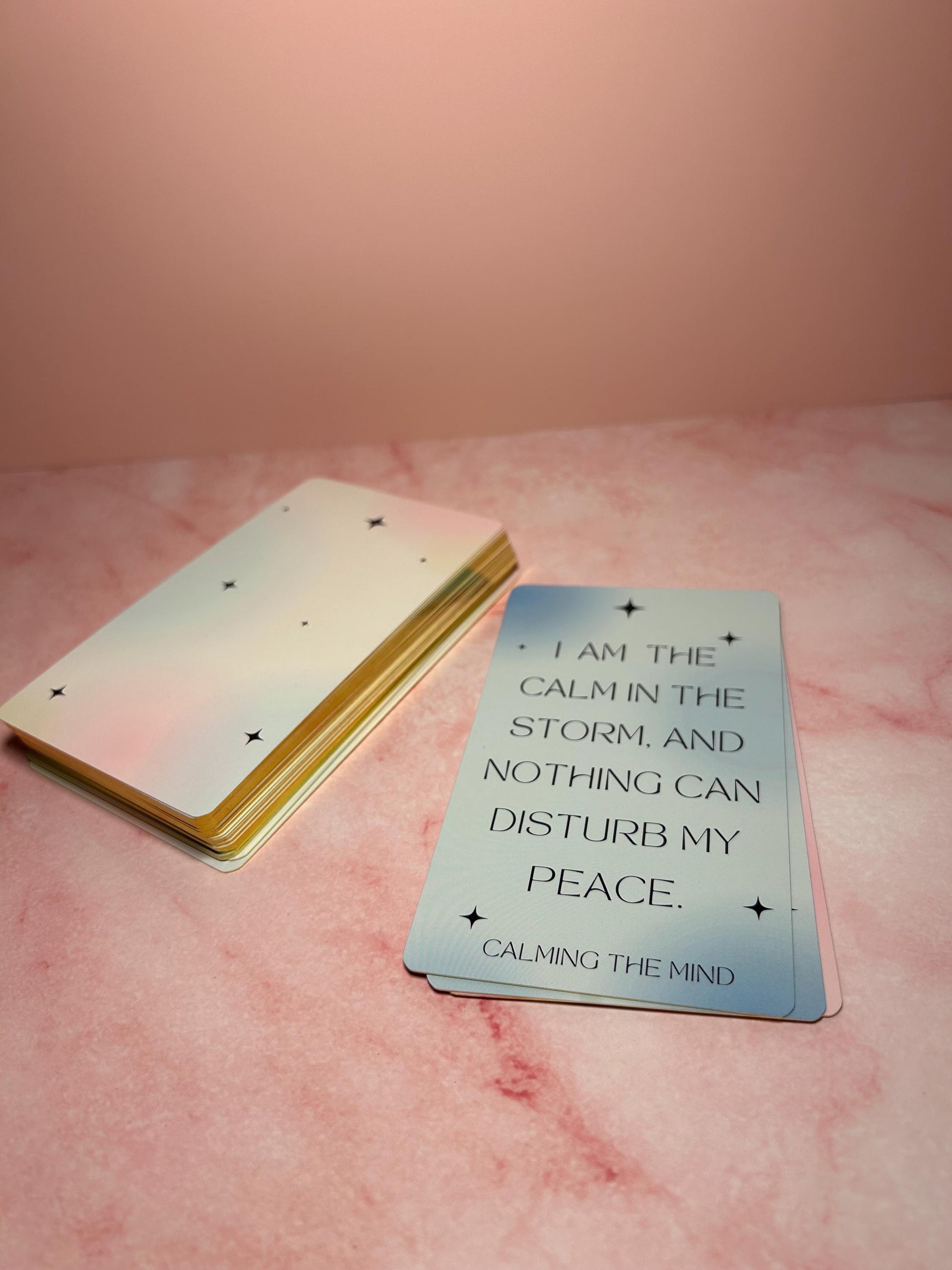 Inner Peace Affirmation Cards Deck, 38 Positive Mindfulness Cards for Anxiety Relief, Self Care & Mental Wellness, Spiritual Gift