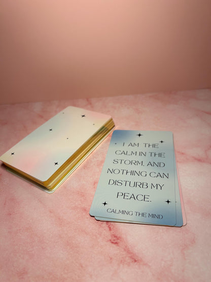 Inner Peace Affirmation Cards Deck, 38 Positive Mindfulness Cards for Anxiety Relief, Self Care & Mental Wellness, Spiritual Gift