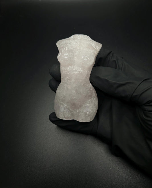 Rose Quartz Goddess Body Crystal, Divine Feminine Sculpture, Self Love Crystal Statue, Healing Crystal Decor, Spiritual Gift for Her