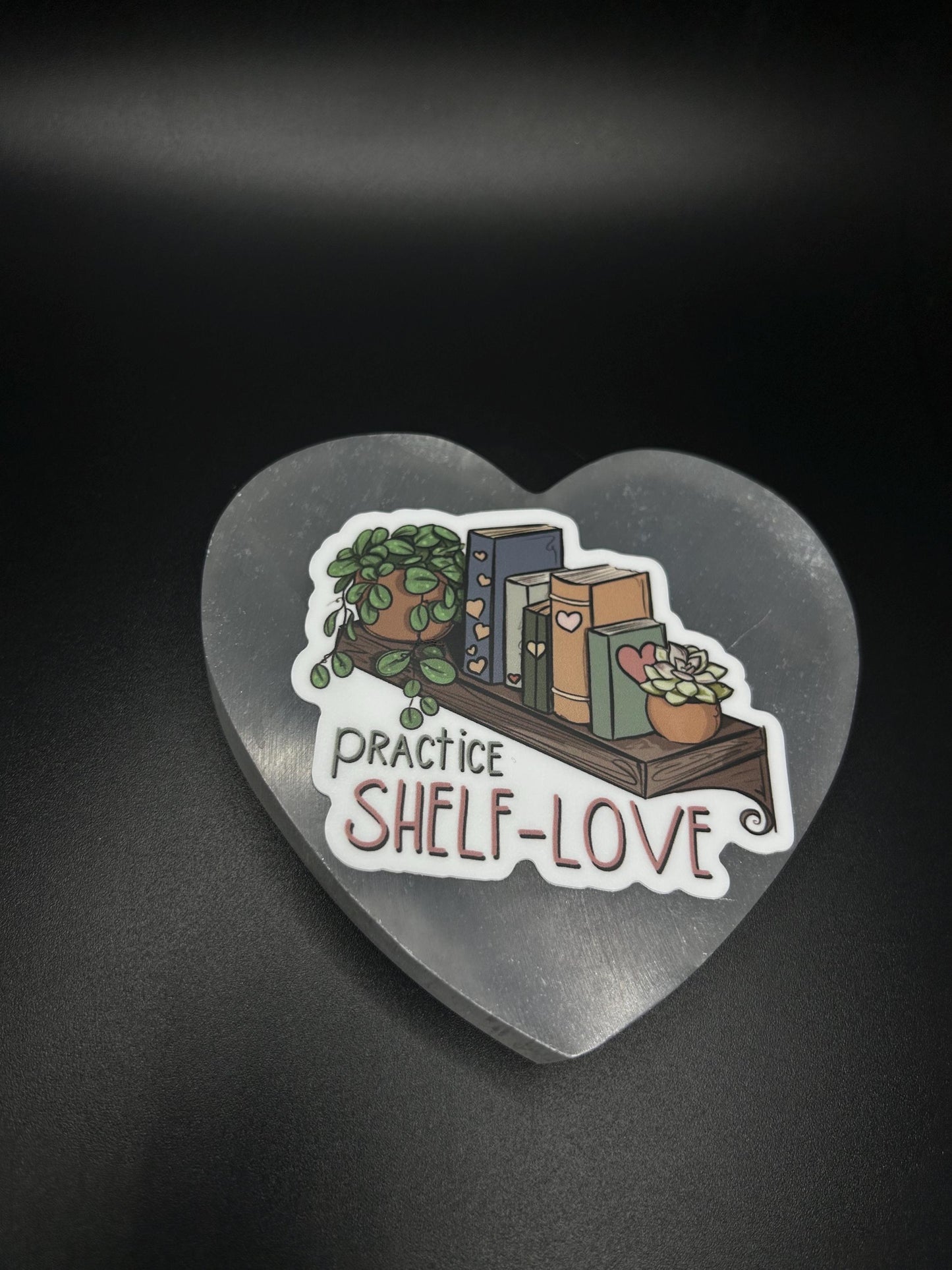 Practice Shelf Love Sticker – Funny Bookish Vinyl Sticker for Book Lovers, Readers, and Librarians, Self-Care Pun, Cute Laptop or Journal