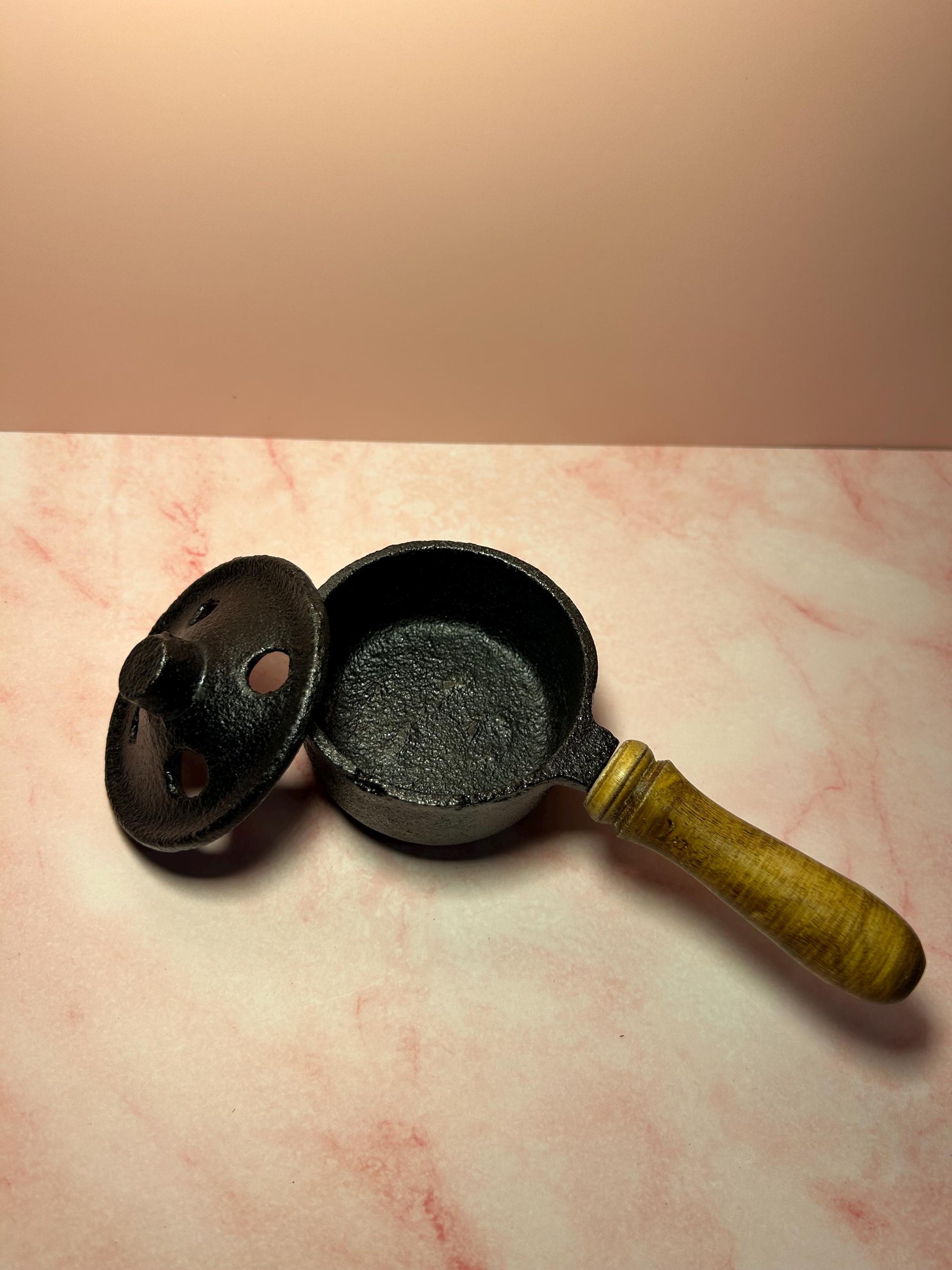 Cast Iron Charcoal Burner for Resin Incense – Durable Incense Burner for Charcoal Discs, Resin, Herbs, Smudge & Loose Incense Rituals