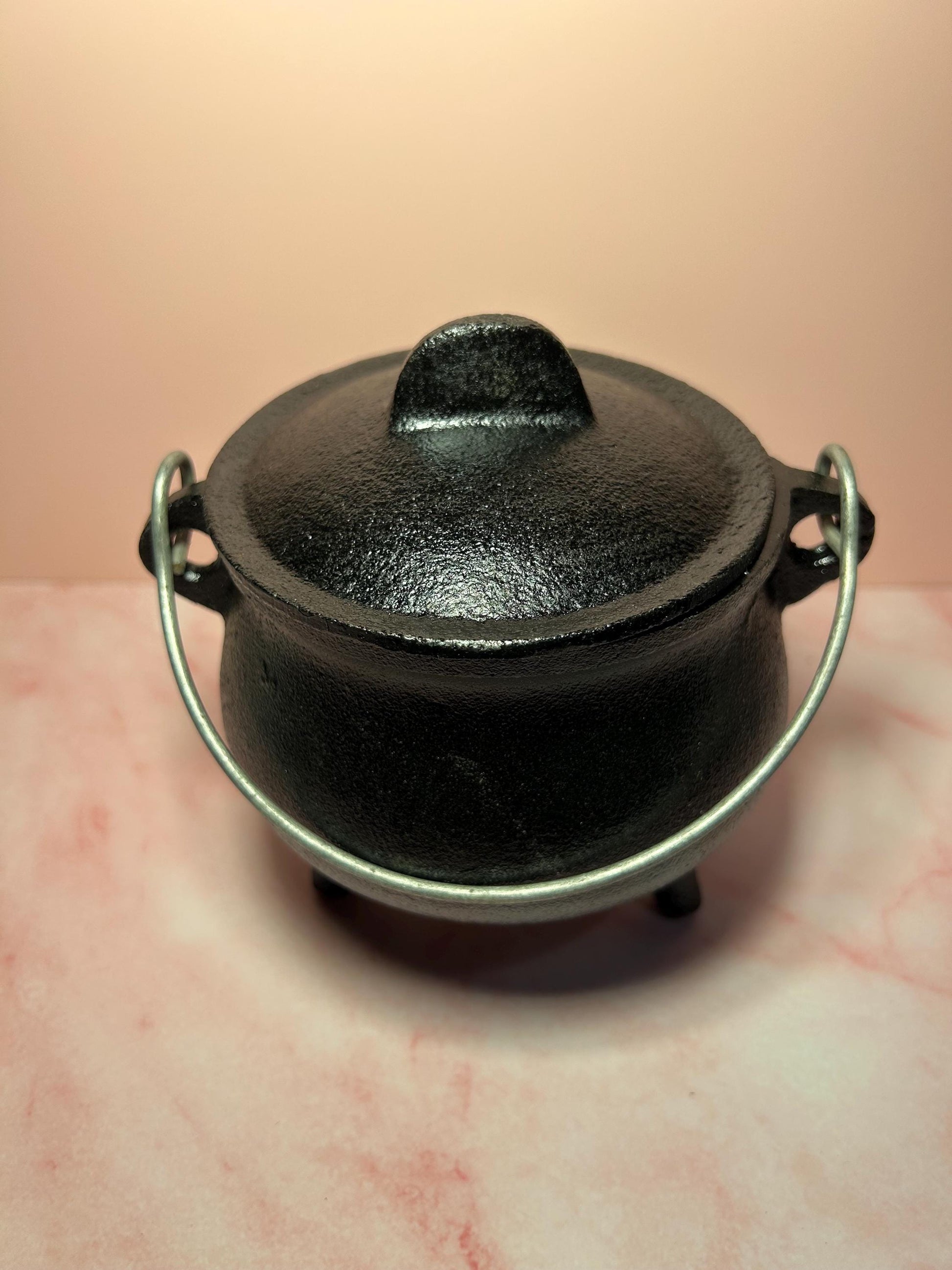 6in Cast Iron Cauldron for Incense, Spells, Resin, Sage & Potions – Witchcraft Cauldron for Offerings, Rituals, Cleansing, Altar Tools