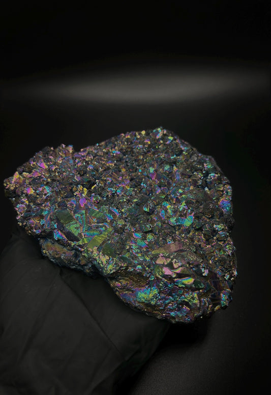 Titanium Aura Amethyst Crystal, Rainbow Amethyst Cluster for Energy Healing, Meditation, Chakra Balancing, Aura Quartz Gift