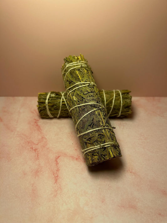 Mugwort Sage Smudge Stick 4”, Dreamwork, Intuition, Energy Cleansing, Mini Smudge for Rituals, Meditation, Spiritual Protection