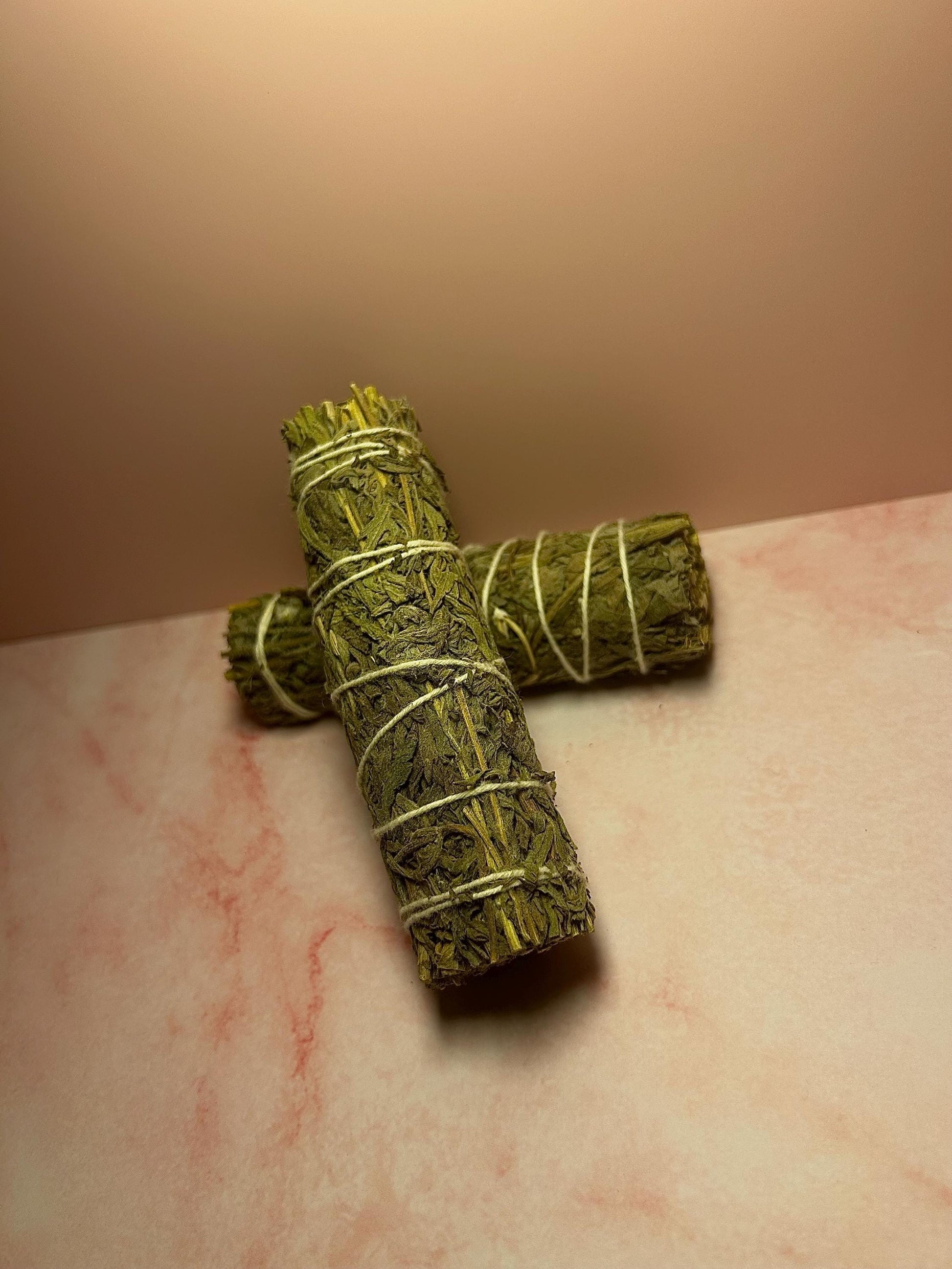 Mugwort Sage Smudge Stick 4”, Dreamwork, Intuition, Energy Cleansing, Mini Smudge for Rituals, Meditation, Spiritual Protection