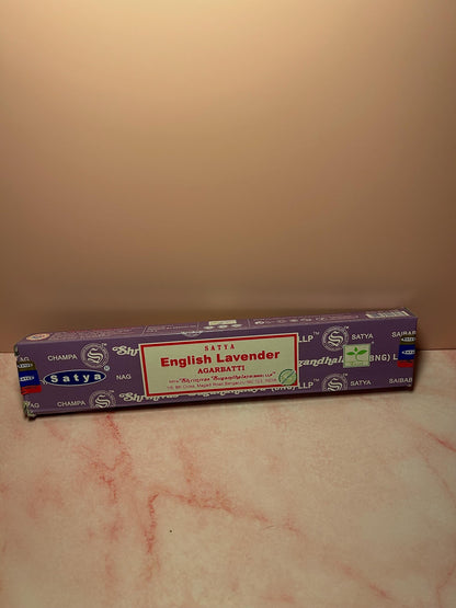 English Lavender Incense Sticks, Calming Floral Aromatherapy for Relaxation, Sleep, Stress Relief