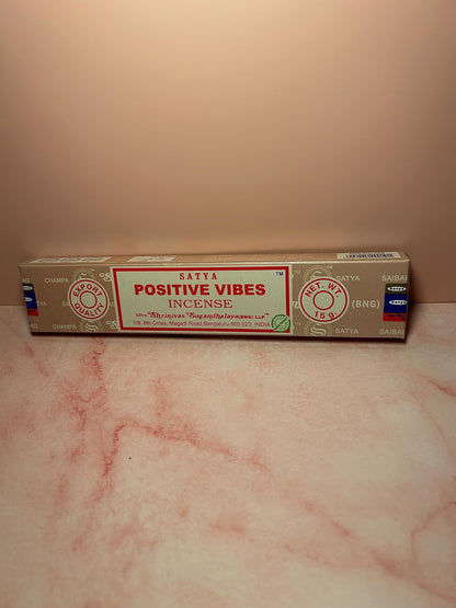 Positive Vibes Incense Sticks , Uplifting Aromatherapy for Energy Cleansing, Mood Boost, Spiritual Vibes, Hand-Dipped Scented Incense