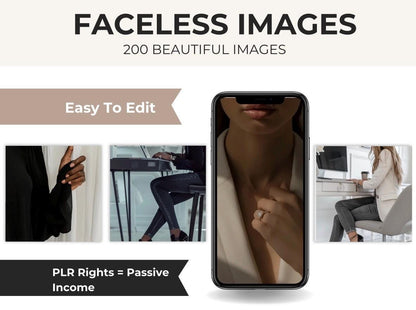 200 AI Aesthetic Stock Images Bundle, PLR Rights, Dark, Soft, & Neutral Aesthetic, Digital Product for Reels, Posts, Blogs