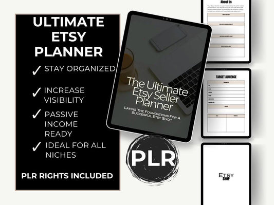 Digital Etsy Shop Planner for Business Owners, Printable Small Business Organizer, Etsy Seller Planner, Product Tracker, Marketing & Sales