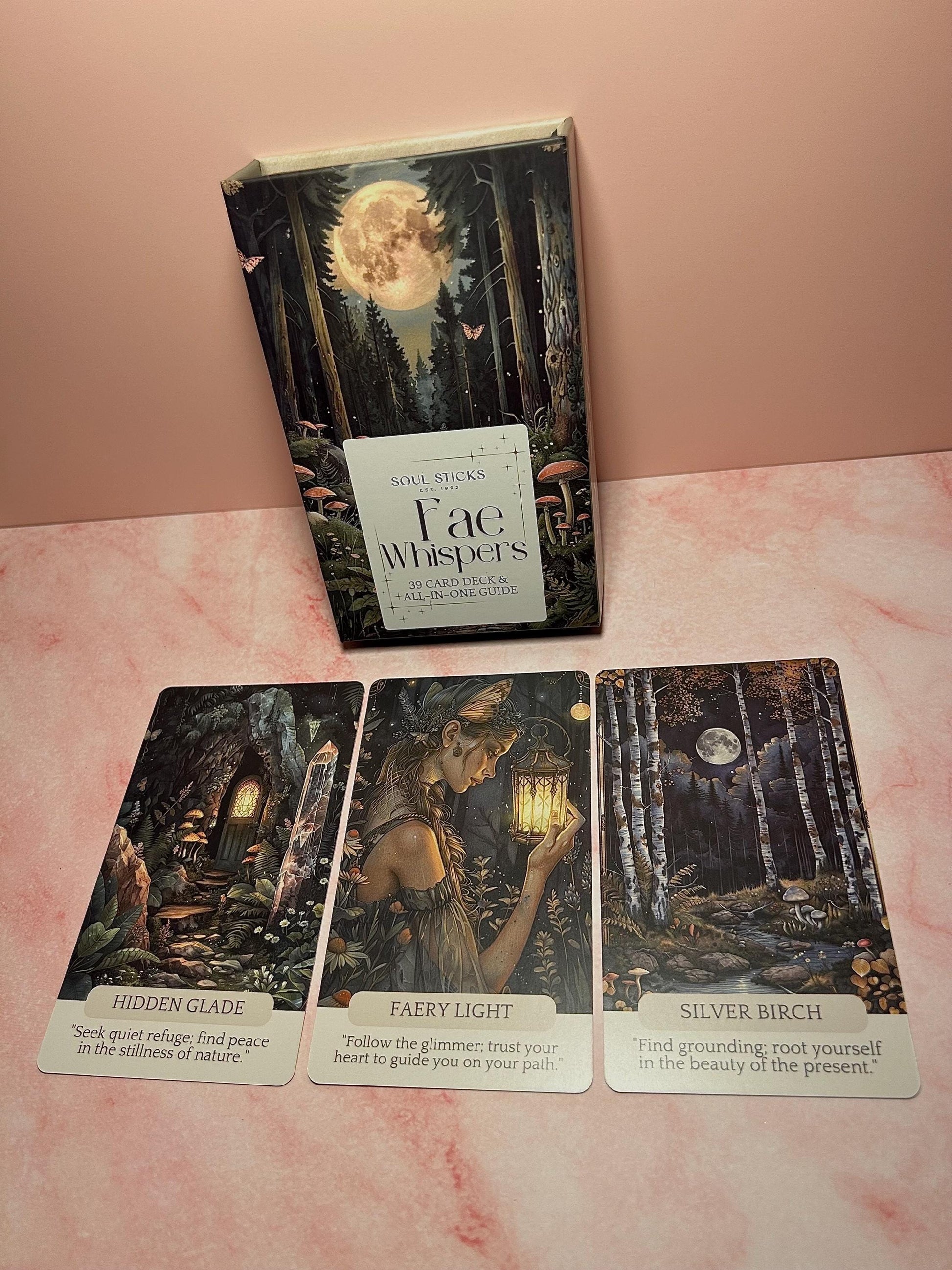 Fairy Oracle Card Deck & Guide, Message Cards for Intuition, Nature Magic, Shadow Work, 39 Mystical Cards