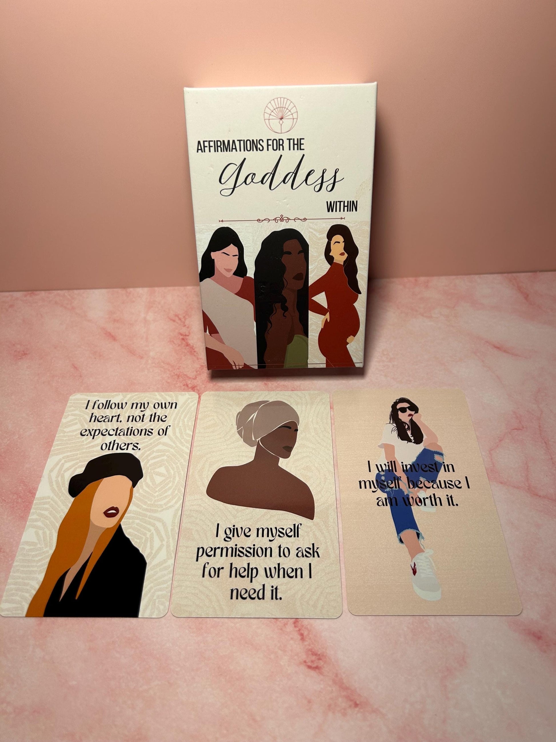 Affirmations for the Goddess Within Deck – Divine Feminine Oracle Cards for Self-Love, Healing, Manifestation & Spiritual Growth