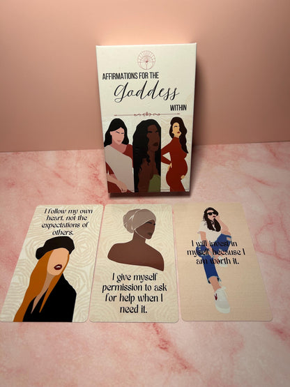 Affirmations for the Goddess Within Deck – Divine Feminine Oracle Cards for Self-Love, Healing, Manifestation & Spiritual Growth