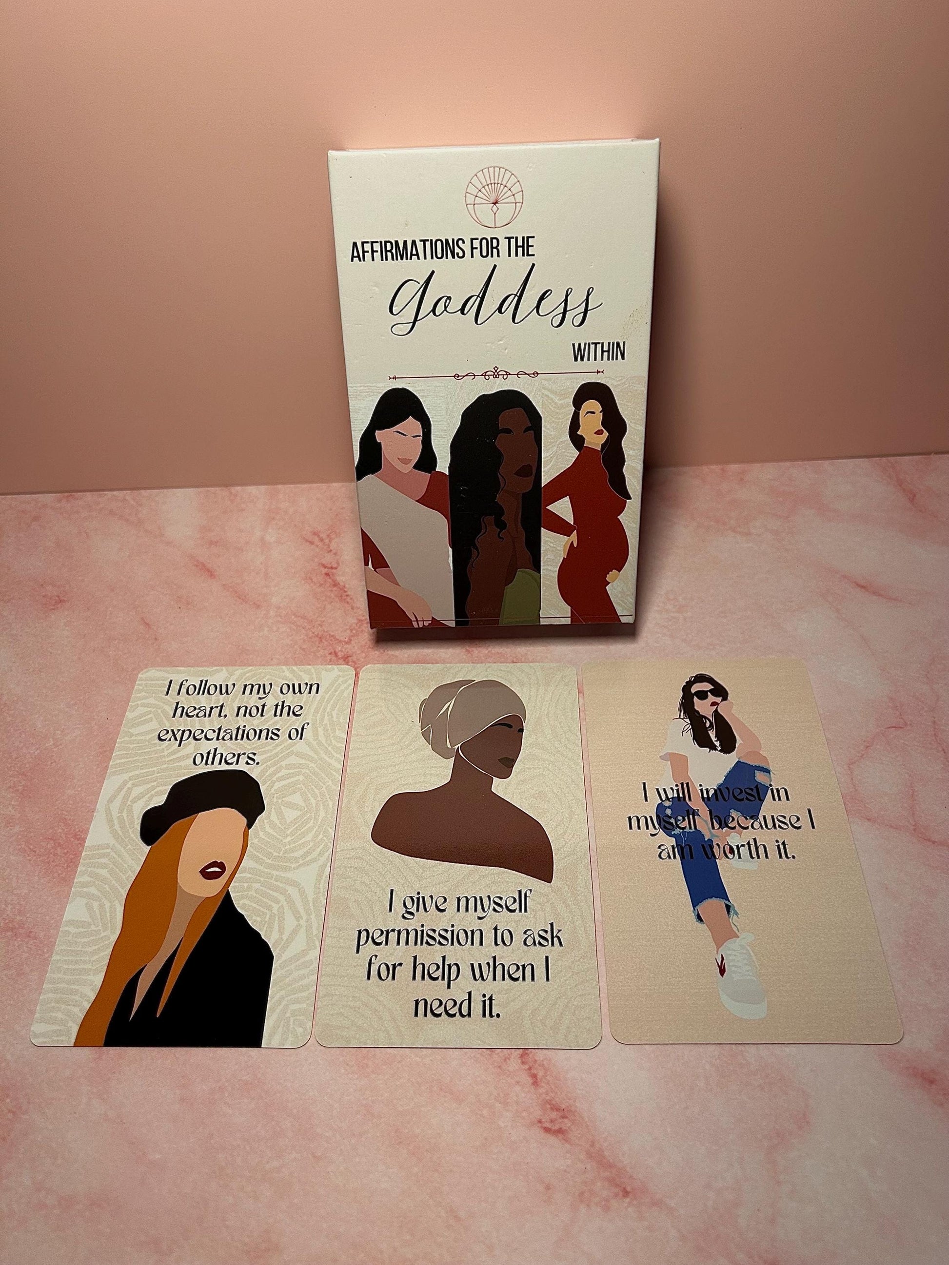 Affirmations for the Goddess Within Deck – Divine Feminine Oracle Cards for Self-Love, Healing, Manifestation & Spiritual Growth