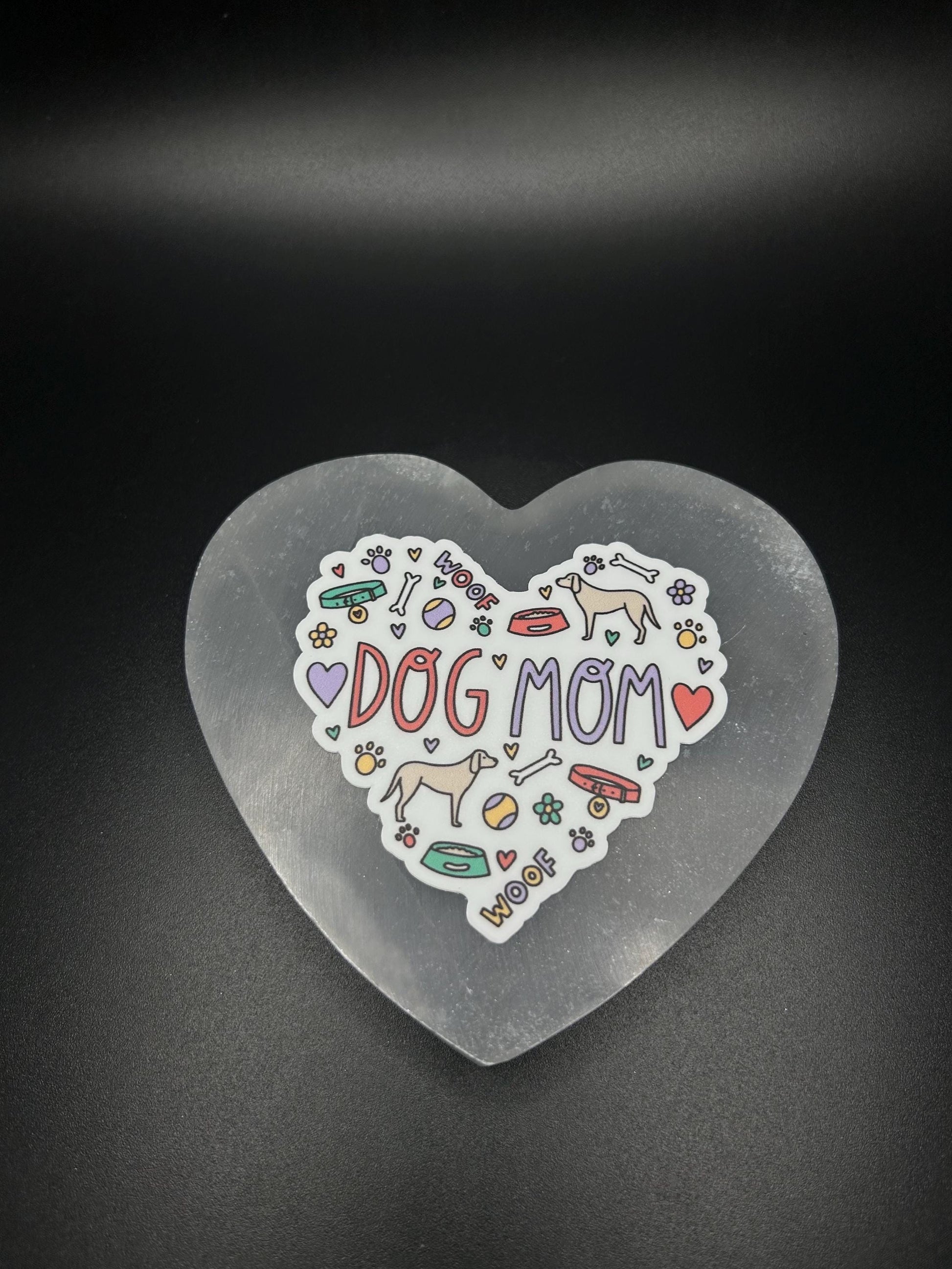 Cute Dog Mom Sticker – Waterproof Vinyl Pet Lover Decal for Water Bottles, Laptops, Journals – Dog Mama Gift for Fur Moms