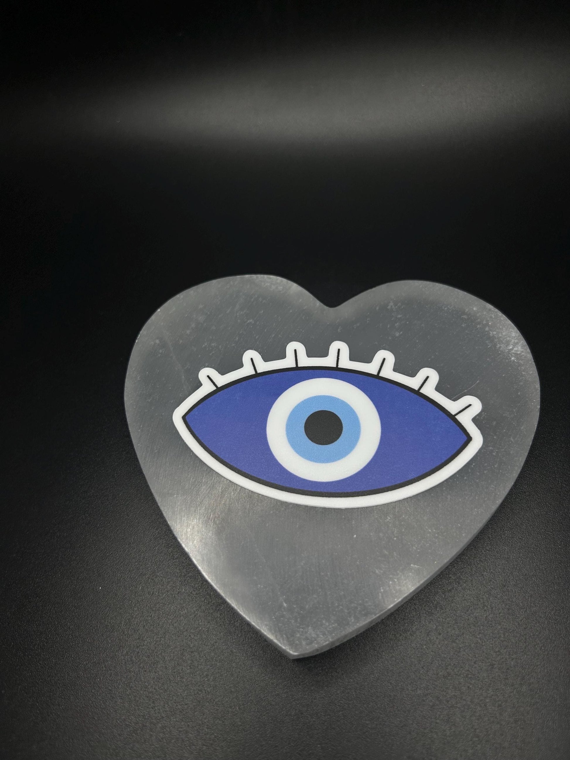 Evil Eye Sticker, Waterproof Vinyl Sticker for Protection & Good Vibes, Spiritual Aesthetic Sticker for Laptop, Phone, or Water Bottle