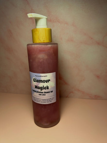 Glamour Magic Castile Shower Gel, Spiritual Self-Love Body Wash, Witchy Ritual Bath Cleanser, Natural Herbal Beauty Spell Soap
