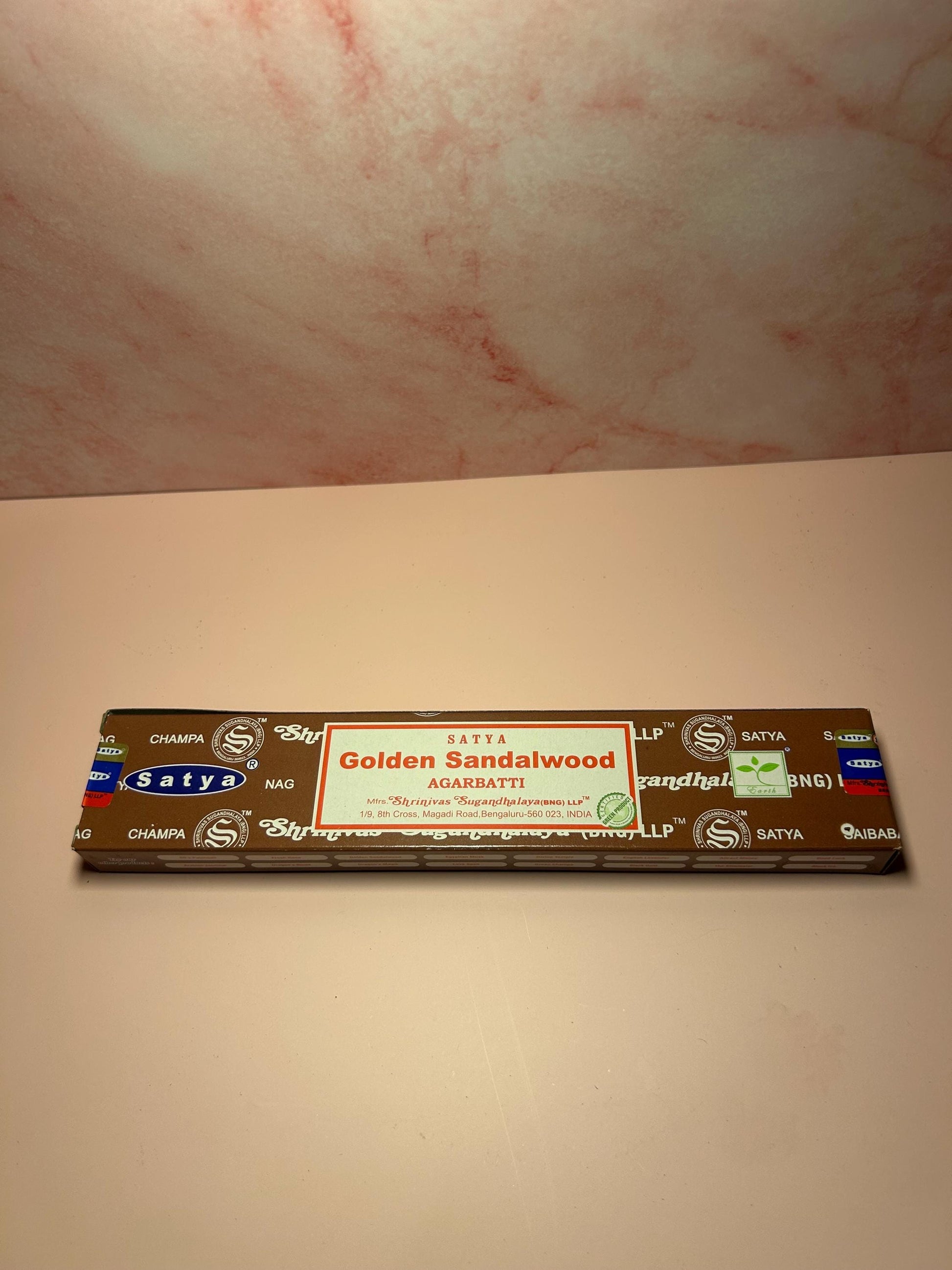 Golden Sandalwood Incense Sticks, Natural Calming Aromatherapy for Meditation, Relaxation, Cleansing, & Spiritual Healing