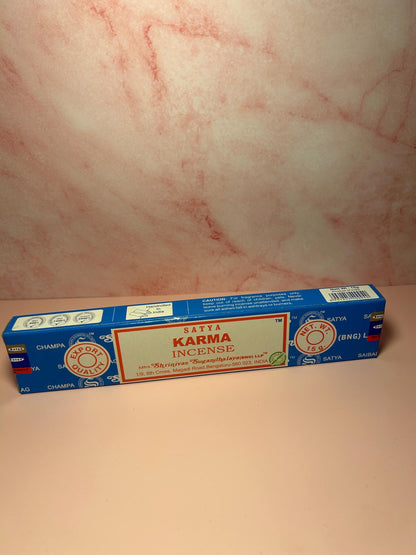 Karma Incense Sticks, Natural Spiritual Incense for Energy Balance, Aura Cleansing & Meditation, Handcrafted Aromatherapy Blend