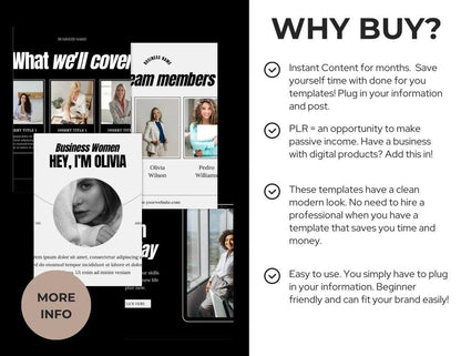 200 Matching Instagram Story & Post Templates, Canva PLR Bundle, Editable Social Media Kit for Coaches, Businesses, Reels