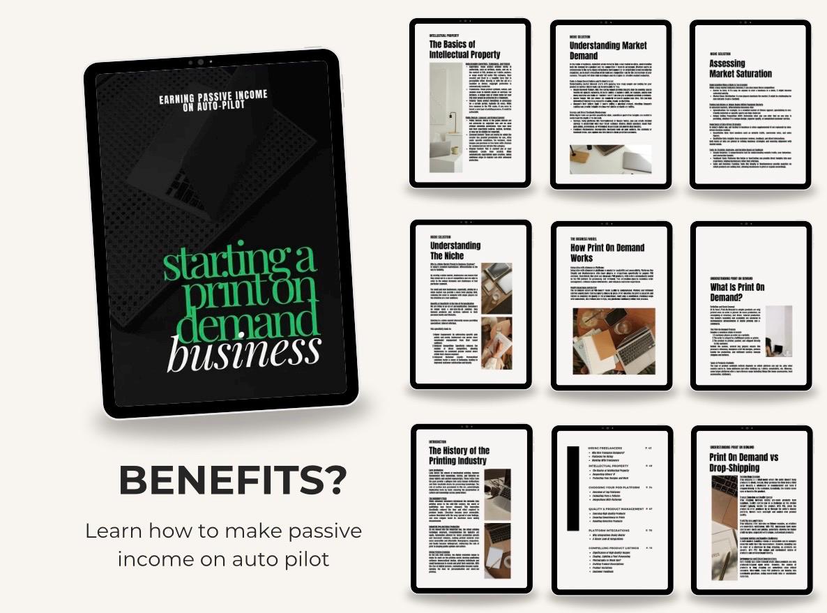 How to Start a Print on Demand Business Guide, Digital Product Creation for Beginners, POD Side Hustle Ebook, Work from Home, PLR