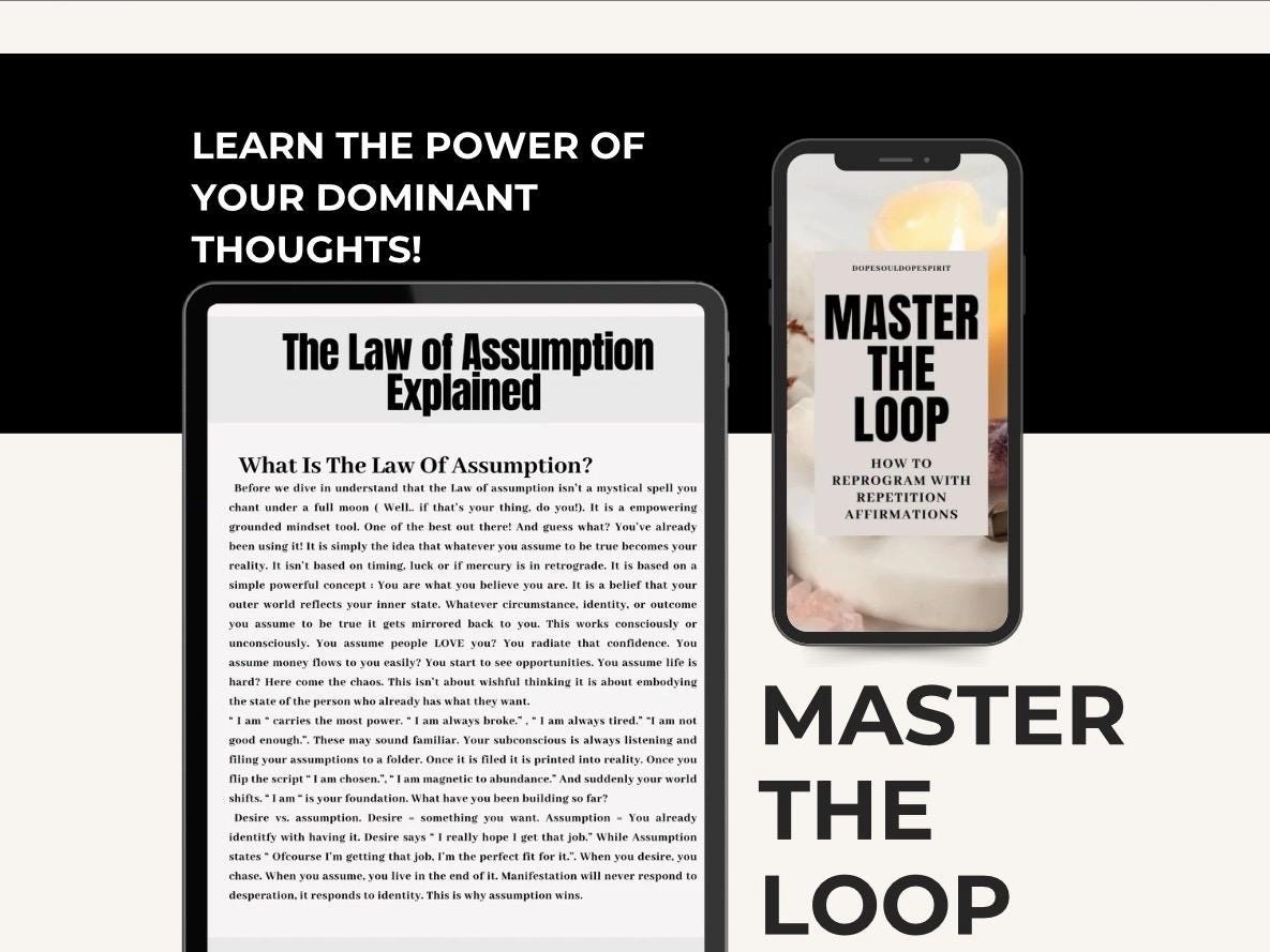 Master the Loop Digital Guide, Reprogram Your Mind with Affirmations, Manifestation Workbook, Law of Assumption PDF Download