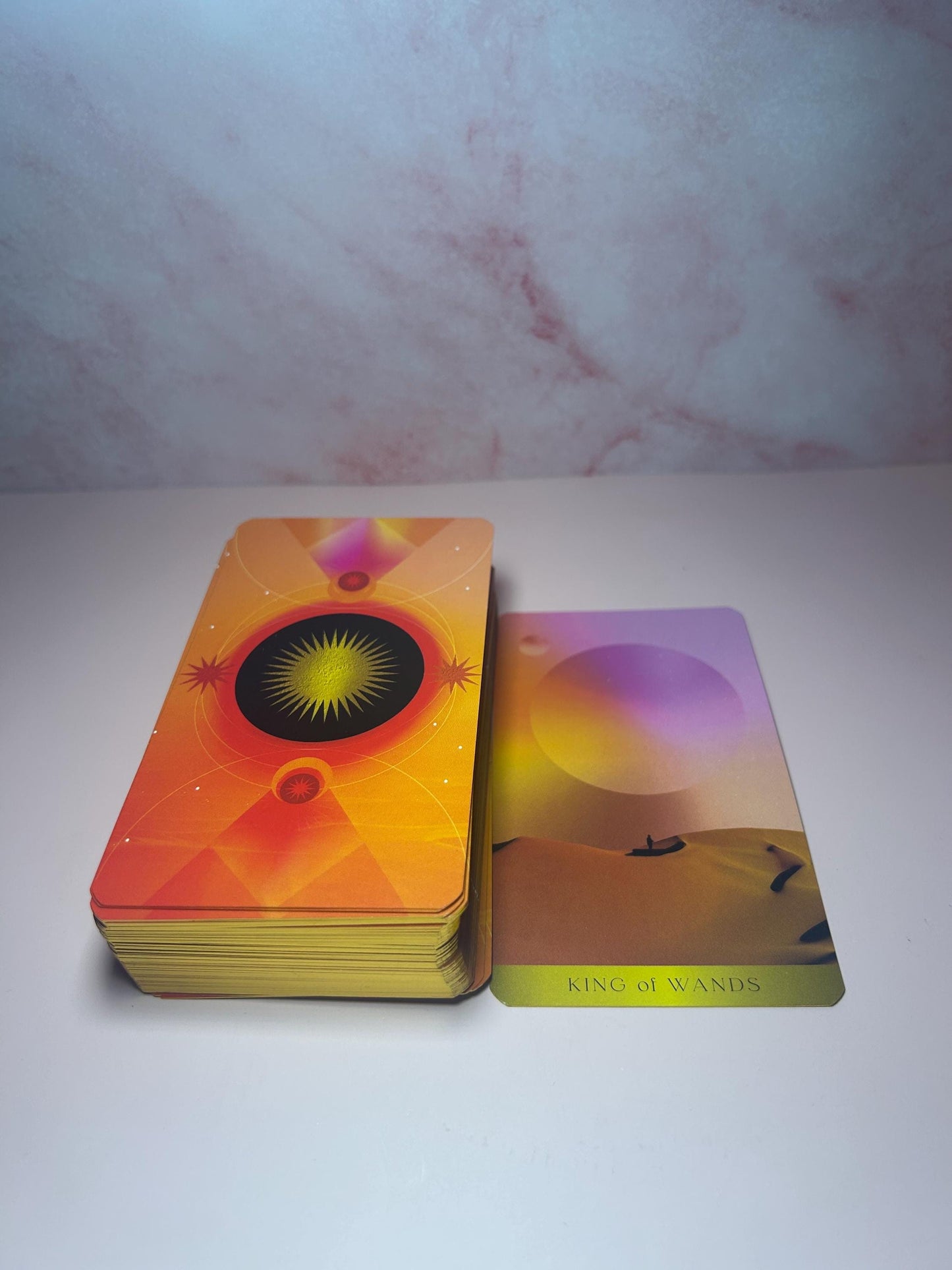 Radiant Tarot Deck, Desert Dreamscape Tarot Cards, Mystical Divination Deck, Surreal Oracle Cards, Boho Spiritual Gift
