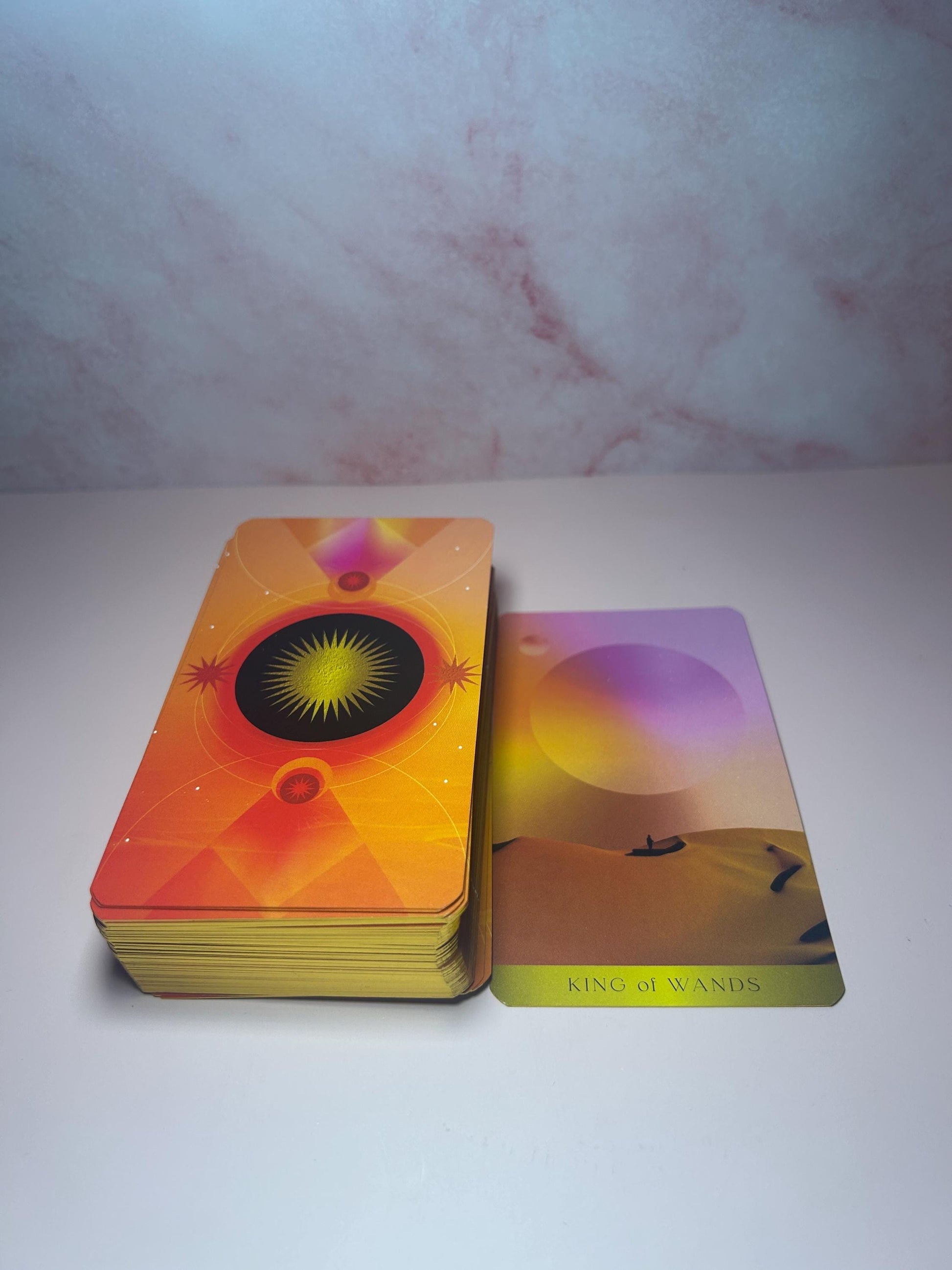 Radiant Tarot Deck, Desert Dreamscape Tarot Cards, Mystical Divination Deck, Surreal Oracle Cards, Boho Spiritual Gift
