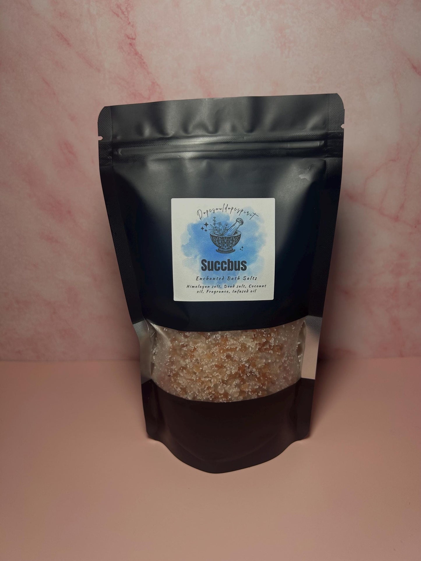 Succubus Bath Salt for Sexual Energy Rituals, Charged & Blessed Spell Soak, Use with Succubus Oil, Manifest Lust, Power
