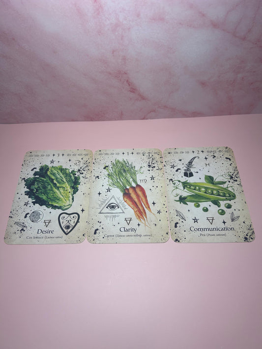 Green Witch Oracle Card Deck, Sacred Herbs Plants Flowers Folklore, Garden Magick Divination Deck, Witchcraft Healing Oracle Cards