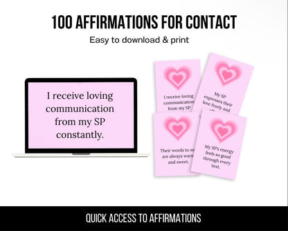 100 Specific Person Contact Affirmations Cards PDF, Law of Assumption Digital Download, Manifest SP Communication Printable