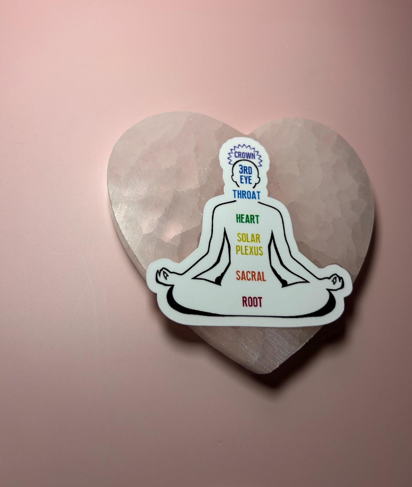Chakras Sticker, Spiritual Healing Vinyl Sticker, Colorful Energy Centers Decal, Yoga Meditation Third Eye Sticker, Witchy Laptop Decor