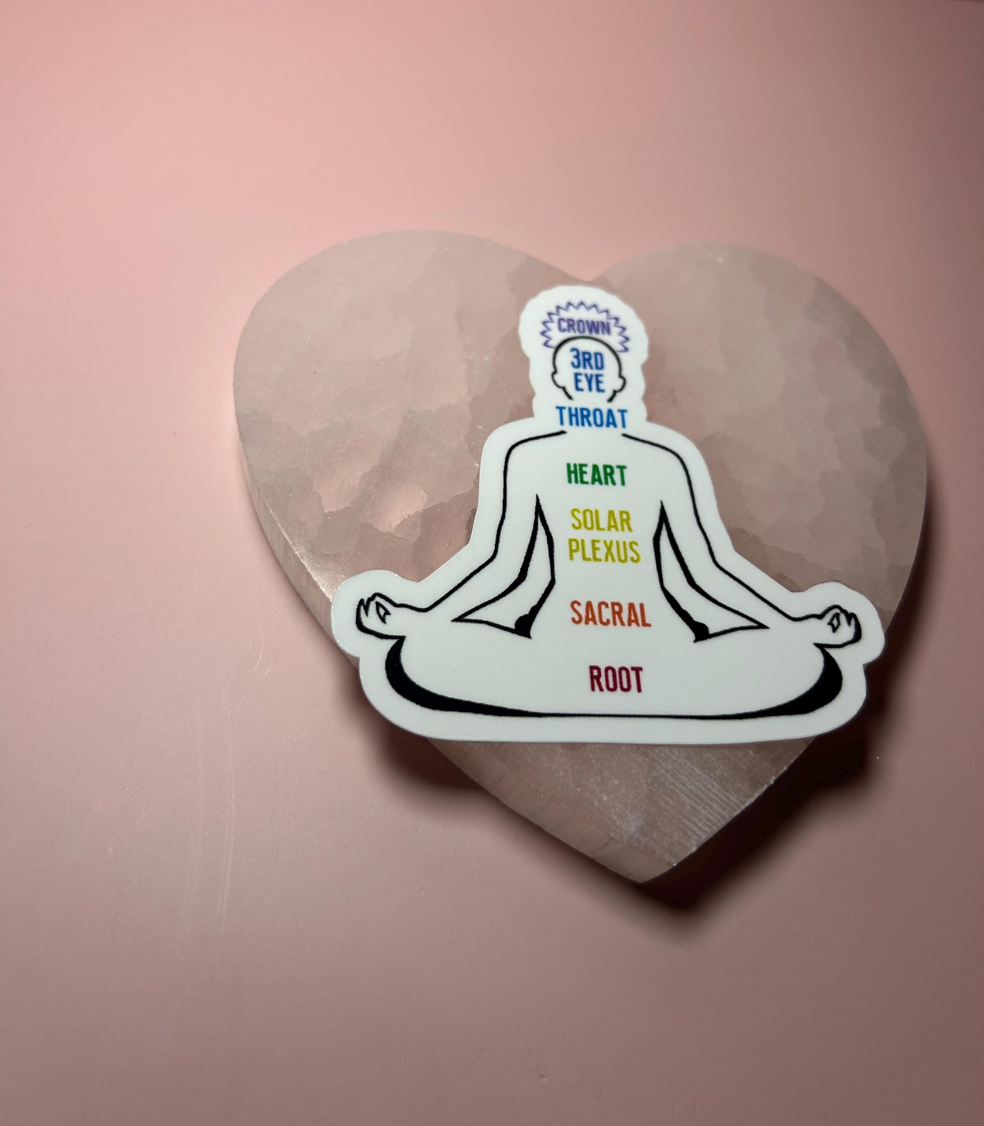 Chakras Sticker, Spiritual Healing Vinyl Sticker, Colorful Energy Centers Decal, Yoga Meditation Third Eye Sticker, Witchy Laptop Decor