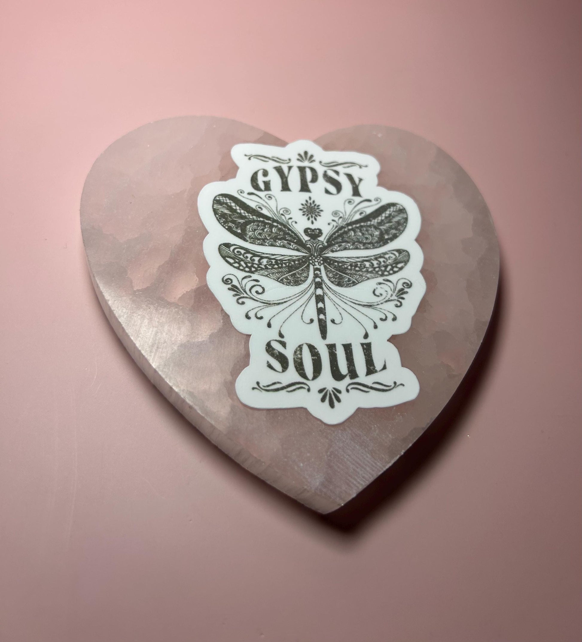 Gypsy Soul Sticker, Boho Aesthetic Waterproof Vinyl Decal, Free Spirit Hippie Sticker, Laptop, Water Bottle, Journal, Car Decor