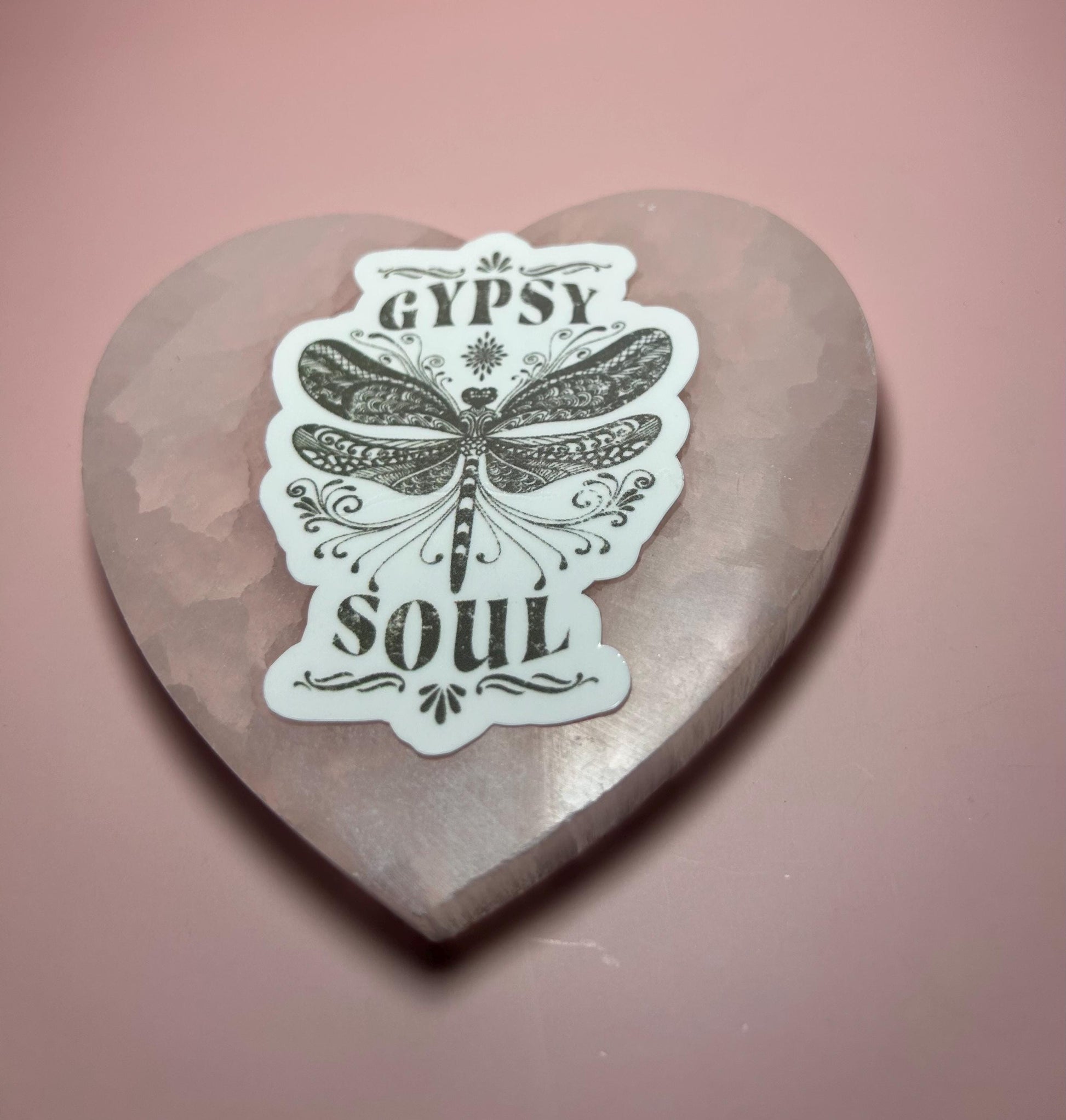 Gypsy Soul Sticker, Boho Aesthetic Waterproof Vinyl Decal, Free Spirit Hippie Sticker, Laptop, Water Bottle, Journal, Car Decor