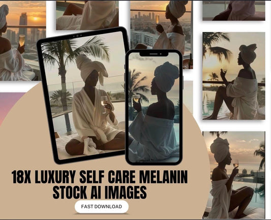 18 Faceless Luxury Melanin Self Care Stock Images, Black Woman Aesthetic Lifestyle, Beauty, Self Love, Content Creator