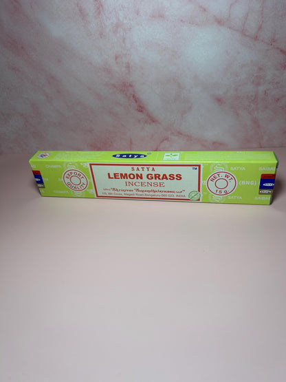 Lemongrass Incense Sticks, Fresh Citrus Aroma, Natural Air Purifier, Meditation, Yoga, Relaxation, Spiritual Cleansing