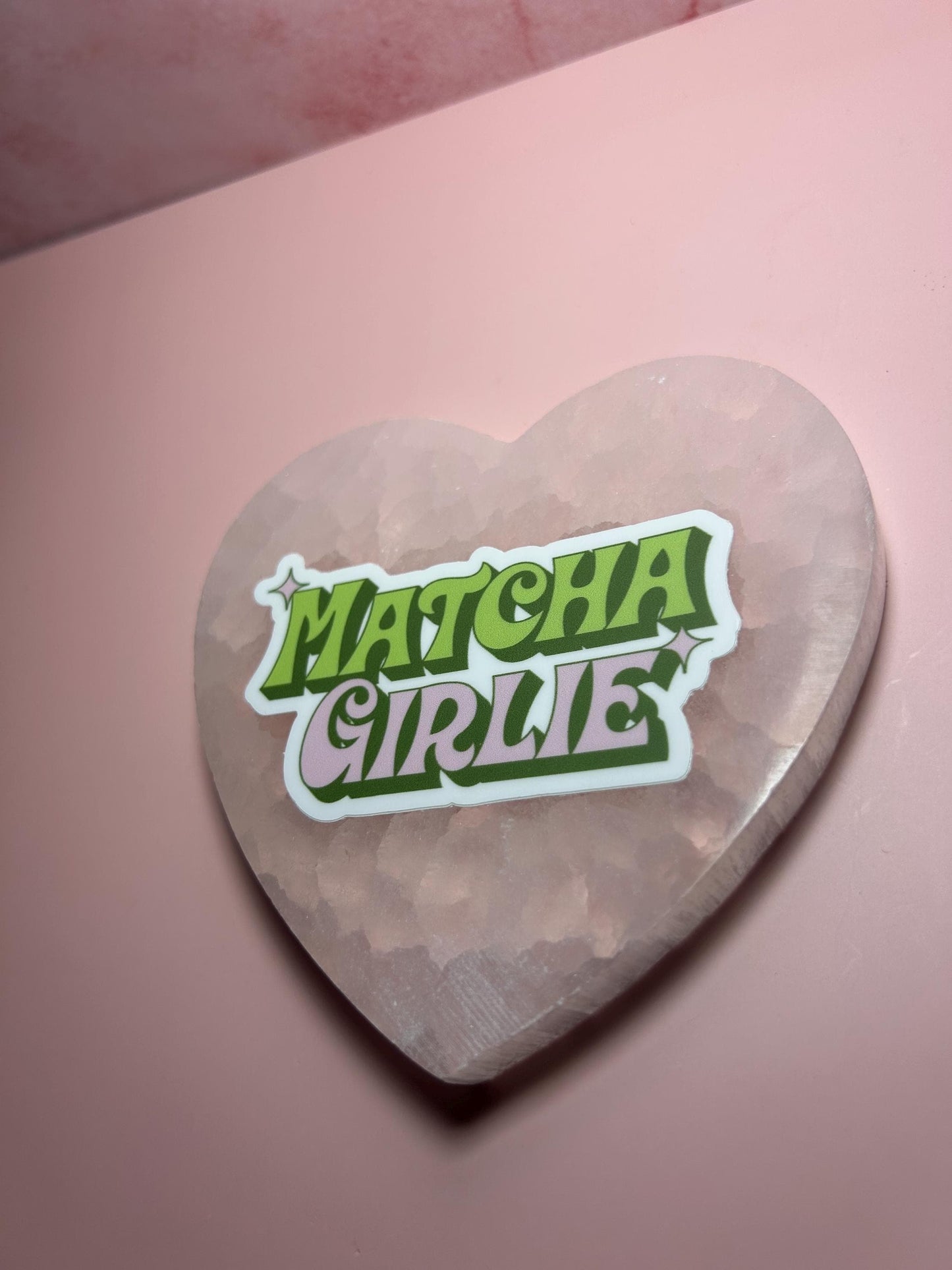 Matcha Girlie Sticker, Cute Matcha Aesthetic Vinyl Decal, Iced Matcha Lover Gift, Laptop Water Bottle Journal Planner Sticker