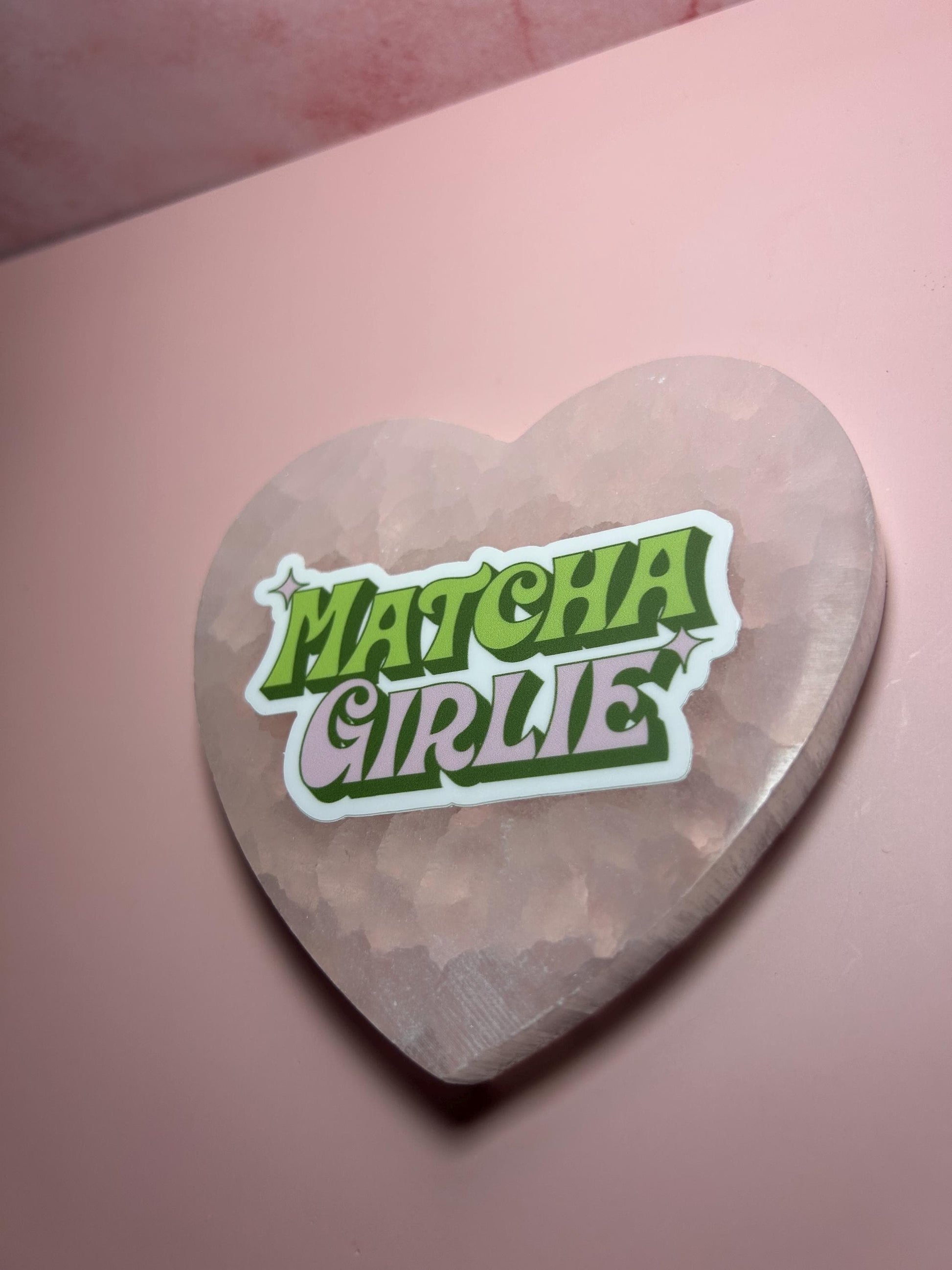Matcha Girlie Sticker, Cute Matcha Aesthetic Vinyl Decal, Iced Matcha Lover Gift, Laptop Water Bottle Journal Planner Sticker