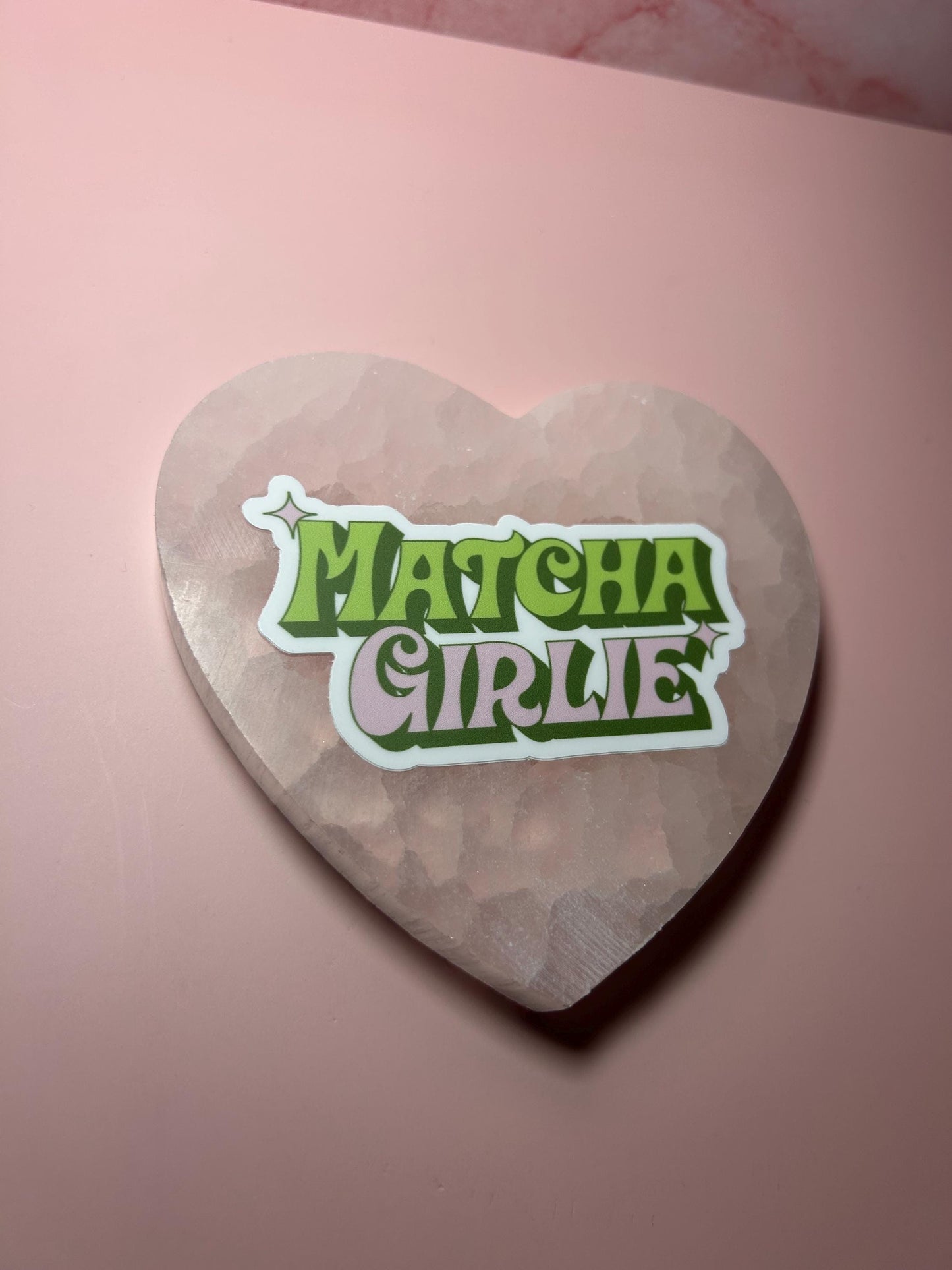 Matcha Girlie Sticker, Cute Matcha Aesthetic Vinyl Decal, Iced Matcha Lover Gift, Laptop Water Bottle Journal Planner Sticker