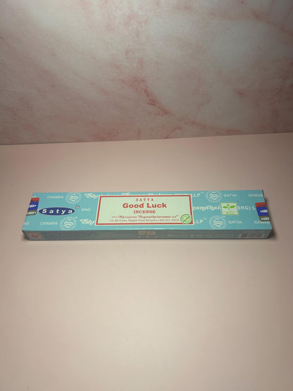 Satya Good Luck Incense Sticks, Satya Nag Champa Incense, Spiritual Meditation Aromatherapy, Luck Attraction & Positive Energy