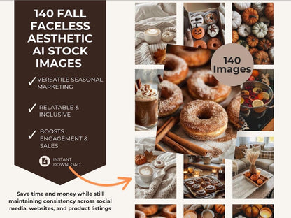 140 Faceless Fall Aesthetic Stock AI Images, Autumn Cozy Lifestyle, Neutral Home, Pumpkin Coffee, Seasonal Content, Blogger & Social Media