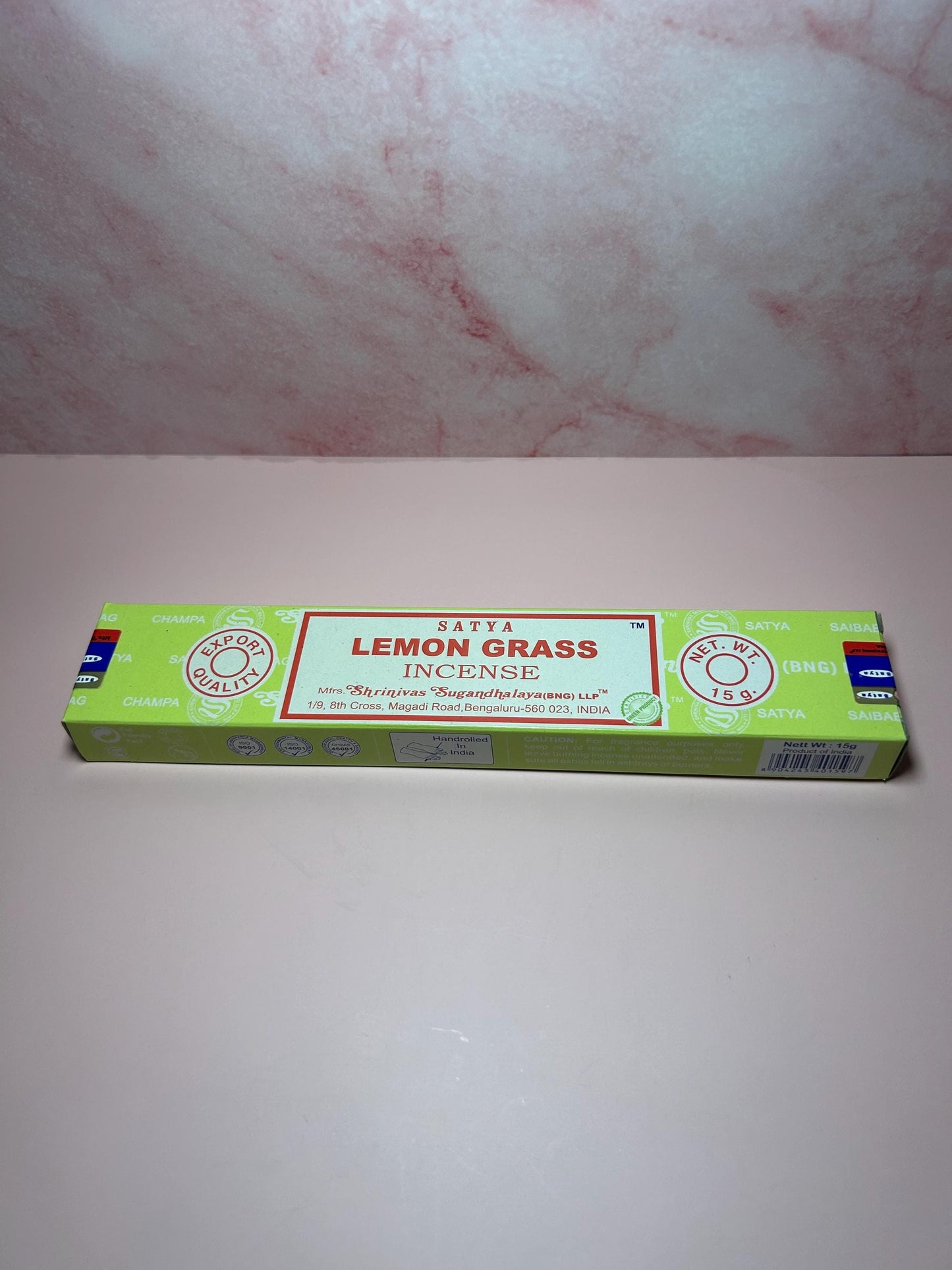Lemongrass Incense Sticks, Fresh Citrus Aroma, Natural Air Purifier, Meditation, Yoga, Relaxation, Spiritual Cleansing