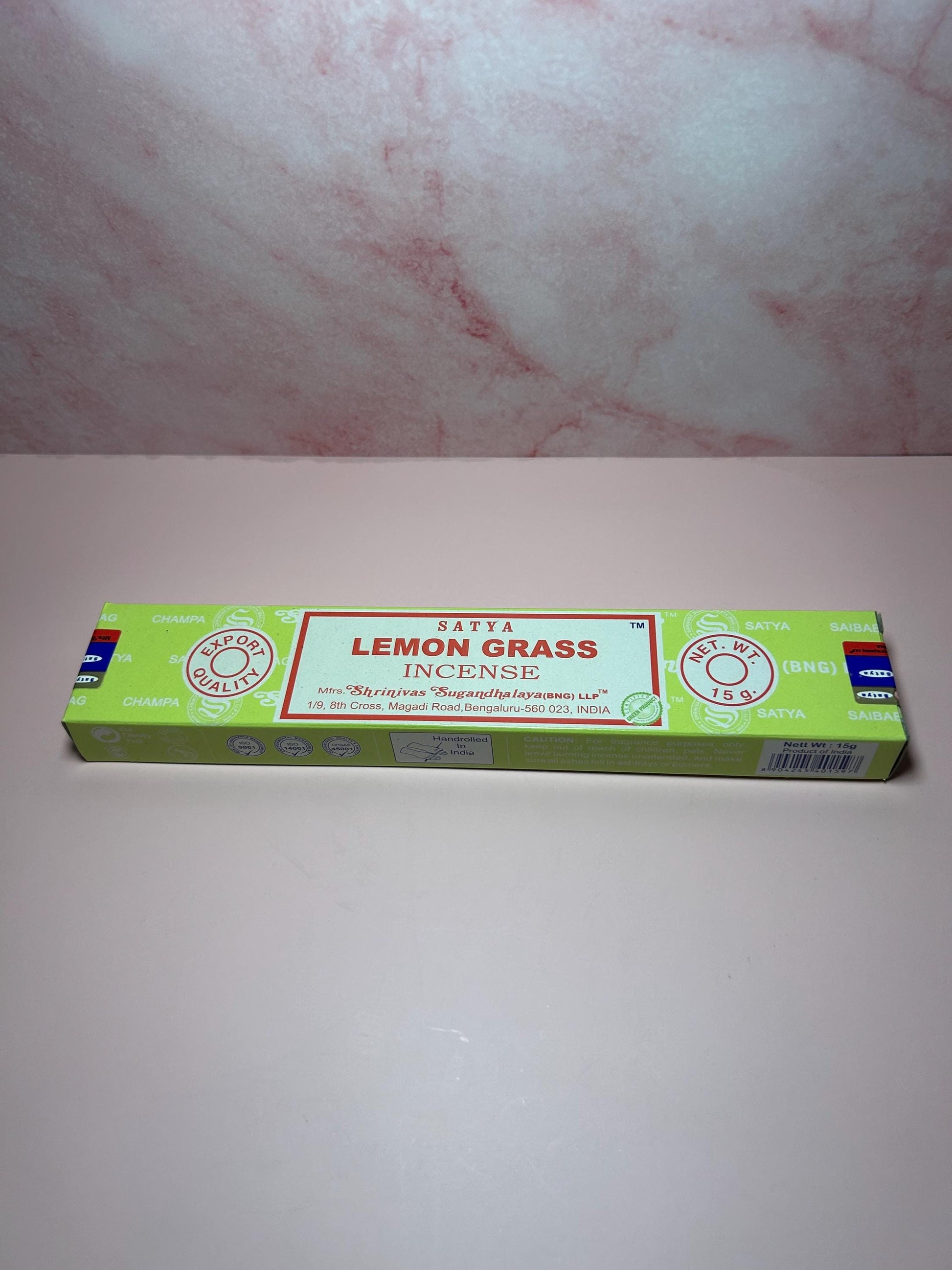 Lemongrass Incense Sticks, Fresh Citrus Aroma, Natural Air Purifier, Meditation, Yoga, Relaxation, Spiritual Cleansing