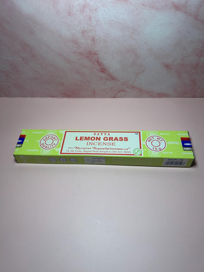 Lemongrass Incense Sticks, Fresh Citrus Aroma, Natural Air Purifier, Meditation, Yoga, Relaxation, Spiritual Cleansing