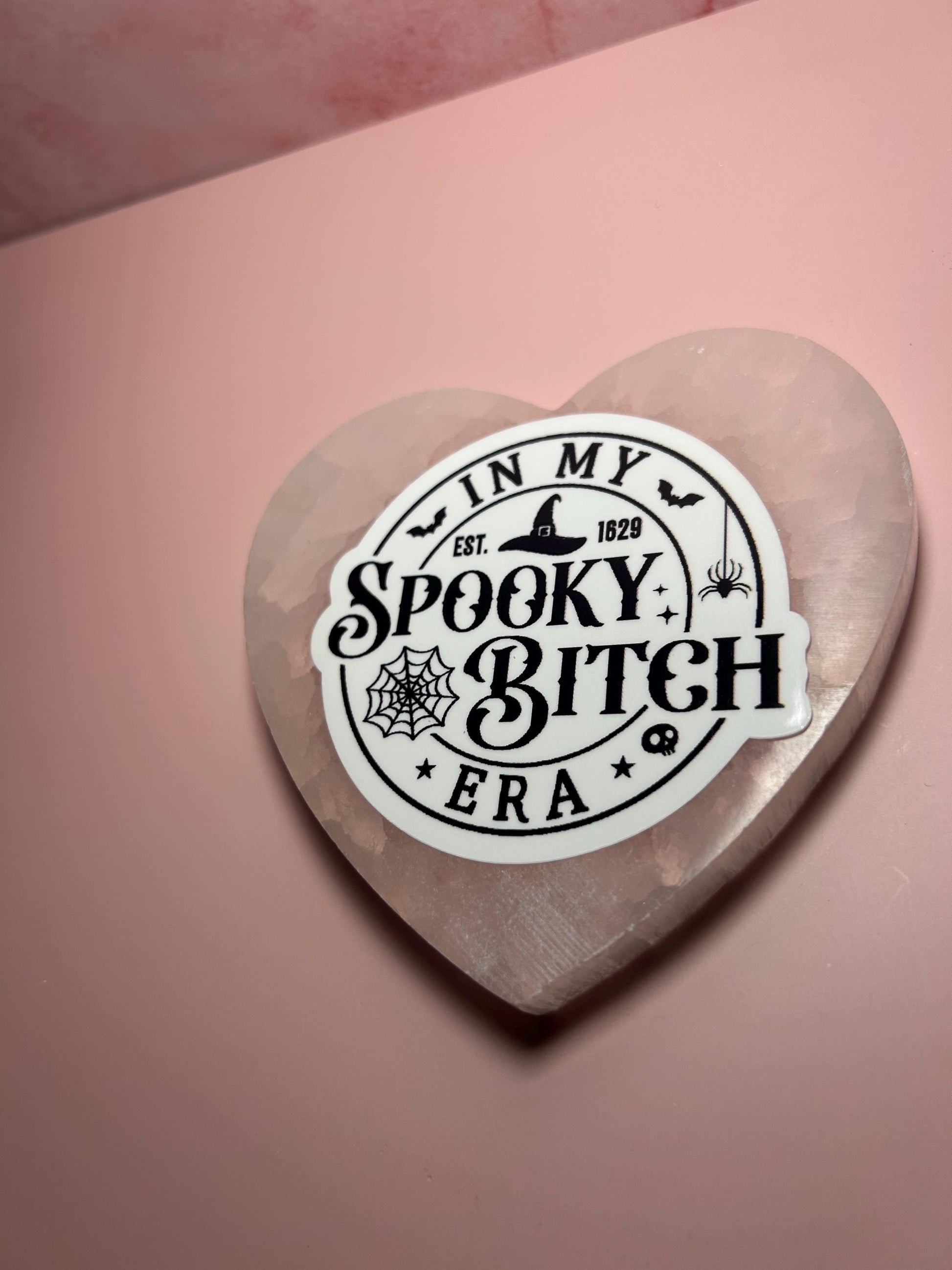 In My Spooky B*tch Era Sticker, Funny Witchy Vinyl Sticker, Halloween Gothic Sticker, Witch Aesthetic Laptop Water Bottle Journal Decal