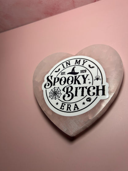 In My Spooky B*tch Era Sticker, Funny Witchy Vinyl Sticker, Halloween Gothic Sticker, Witch Aesthetic Laptop Water Bottle Journal Decal