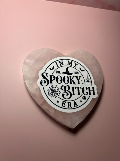 In My Spooky B*tch Era Sticker, Funny Witchy Vinyl Sticker, Halloween Gothic Sticker, Witch Aesthetic Laptop Water Bottle Journal Decal