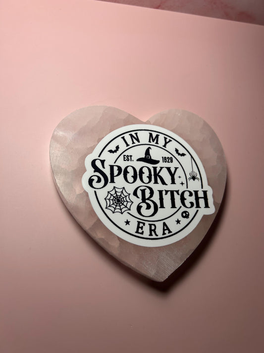 In My Spooky B*tch Era Sticker, Funny Witchy Vinyl Sticker, Halloween Gothic Sticker, Witch Aesthetic Laptop Water Bottle Journal Decal
